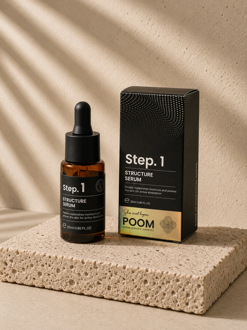 4D Dermacode Step 1 Structure POOM · sérum hidratación estructural con ácido hialurónico y DNA peptides · cosmética coreana facial

