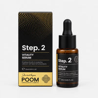 4D Dermacode Step 2 Vitality POOM con su caja, sérum facial coreano con doble vitamina C, arbutina y niacinamida