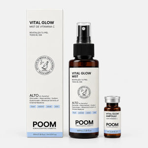 vitamina-c-con-caja
Vital Glow POOM mist facial con vitamina C al 10 %, niacinamida y ácido hialurónico con su caja