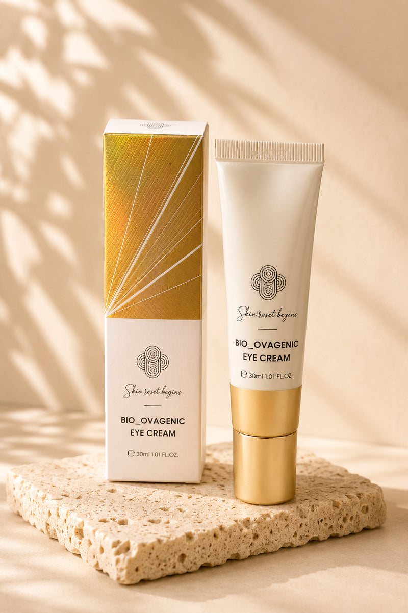 Bio_Ovagenic Eye Cream POOM · contorno de ojos con células madre 
   pluripotentes y péptidos sh-Polypeptide + Acetyl Hexapeptide-8 · 
   para ojeras, bolsas y firmeza periocular · 30ml cosmética sanitaria coreana