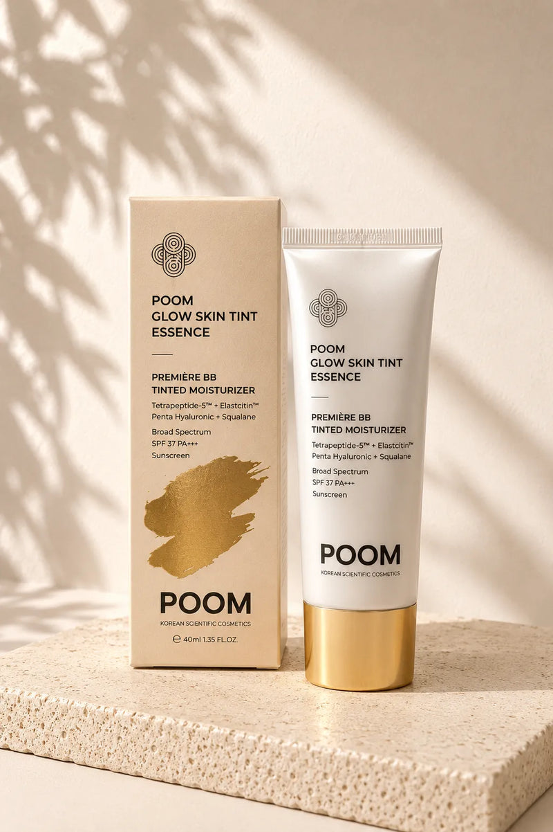 CC Cream coreana Glow Skin Tint con luminosidad — Textura ligera POOM