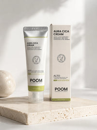 Aura Cica Cream POOM · crema facial con Centella asiática y GABA para piel sensible · hidratación calmante 70ml cosmética sanitaria coreana
