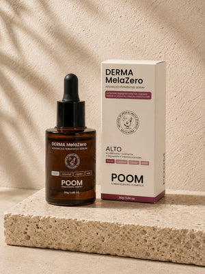 Derma MelaZero Serum POOM · sérum despigmentante con autofagia celular y Tranexamoyl Tetrapeptide-51 · tratamiento manchas facial coreano
