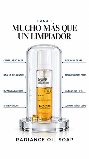 POOM aceite limpiador facial multiuso para retirar maquillaje e impurezas