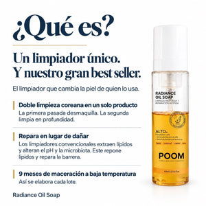 Qué es POOM, limpiador facial en aceite para eliminar impurezas y maquillaje