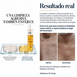 Resultados reales antes y después de utilizar POOM limpiador facial