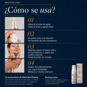 Cómo usar POOM Radiance Oil Soap · aplicación del aceite limpiador facial durante la rutina de limpieza