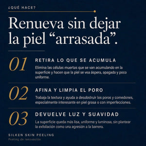POOM Silken Skin Peeling ayuda a exfoliar, renovar la superficie de la piel y mejorar su textura y luminosidad