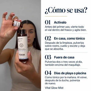 Cómo utilizar POOM Vitamin C paso a paso en el cuidado facial