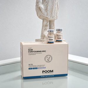 Slim Contouring PPC POOM en fotografía creativa · viales corporales con fosfatidilcolina para zonas con grasa localizada