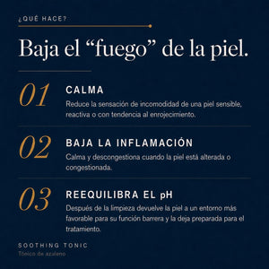 Soothing Tonic POOM ayuda a descongestionar, equilibrar y calmar la piel con tendencia a irritación y sensación de asfixia