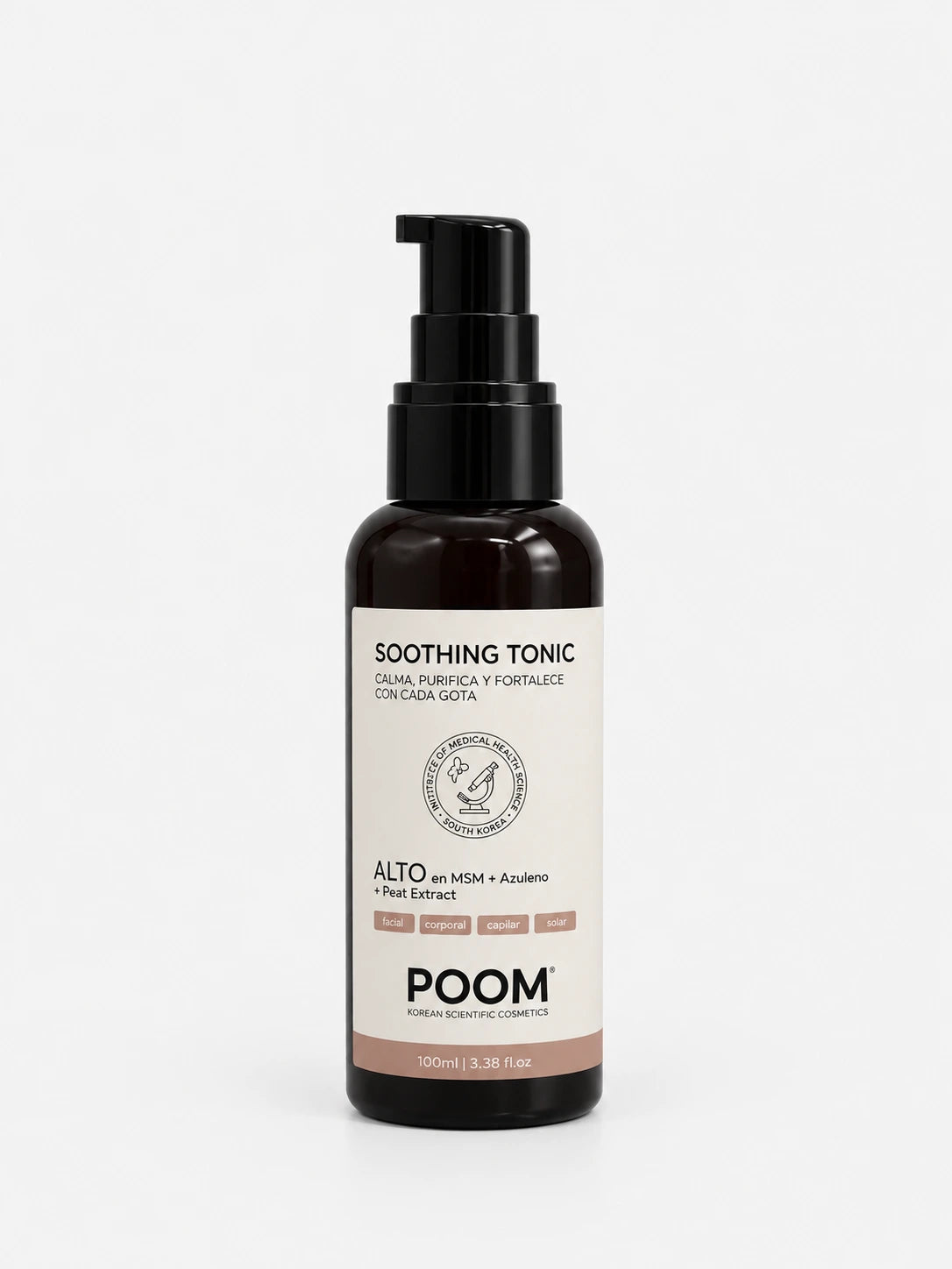 Soothing Tonic POOM tónico detox facial con arcilla verde, frambuesa y selenio fermentado para pieles asfixiadas y reactivas