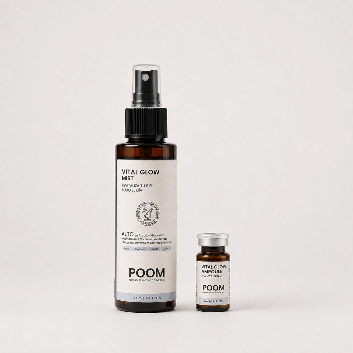 Vital Glow POOM mist de vitamina C activada al instante, antioxidante, iluminador y antiedad