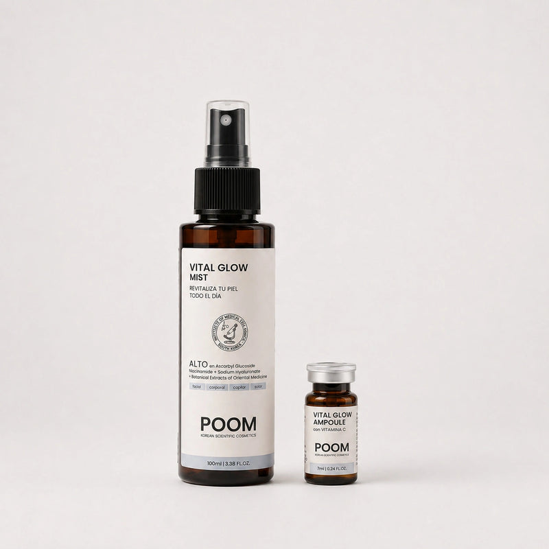 Vital Glow POOM mist de vitamina C activada al instante, antioxidante, iluminador y antiedad